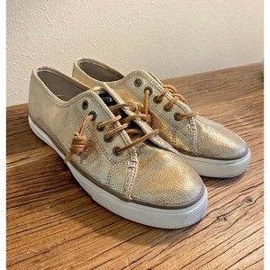 Sperry Top Side Women's Gold Shoes Size 9M Used